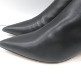 Christian Dior I-Dior Kitten Heel Pointed Toe Booties Black Leather Size 38.5
