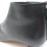 Christian Dior I-Dior Kitten Heel Pointed Toe Booties Black Leather Size 38.5