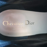 Christian Dior I-Dior Kitten Heel Pointed Toe Booties Black Leather Size 38.5