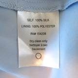 HVN Lindy Gingham Short Sleeve Dress Blue Silk Chiffon Size 6