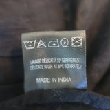 Isabel Marant Etoile Ykaria Ruffle Blouse Black Flocked Cotton Size 34