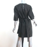 IRO Leather Wrap Dress Abigail Black Size 40 Short Sleeve Mini