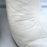 Celine Pointed Toe Mules White Leather Size 38.5