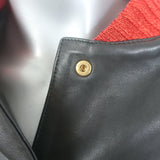 Gucci Hollywood Embroidered Leather Bomber Jacket Black Size 42