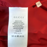 Gucci Hollywood Embroidered Leather Bomber Jacket Black Size 42