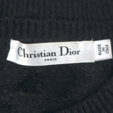 Christian Dior Metallic Leopard Print Cardigan Charcoal Cashmere-Blend Size US 6