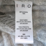 IRO Sweater Opera Light Gray Distressed Knit Size Small Crewneck Pullover