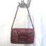 Roger Vivier Viv' Choc Shoulder Bag Burgundy Padded Leather