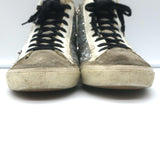 Golden Goose Francy Sequin High-Top Sneakers Silver Size 38