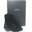 Saint Laurent Eastwood Short Western Boots Black Suede Size 36.5
