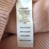 FRAME Cashmere Sweater Kennedy Light Pink Size Extra Small Crewneck Pullover