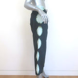 Christian Dior Tie Dye Lace-Up Cropped Pants Charcoal Cotton Size US 6