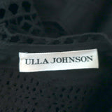 Ulla Johnson Jolie Ruffled Lace-Trimmed Mini Dress Black Cotton-Blend Size 2