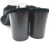 Saint Laurent Loulou Crisscross Sandals Black Grommet-Embellished Suede Size 38