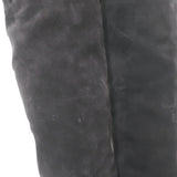 Prada Sport Knee High Moto Boots Dark Gray Suede Size 38