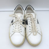 Celine Triomphe TR01L Low Top Sneakers White & Black Leather Size 37