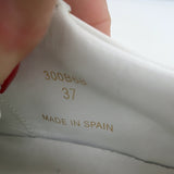 Celine Triomphe TR01L Low Top Sneakers White & Black Leather Size 37