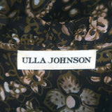 Ulla Johnson Renly Puff Sleeve Blouse Black Floral Paisley Print Silk Size 10
