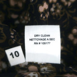 Ulla Johnson Renly Puff Sleeve Blouse Black Floral Paisley Print Silk Size 10