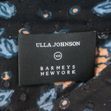 Ulla Johnson Constance Blouse Navy Floral Print Chiffon Size 8 Long Sleeve Top