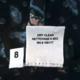 Ulla Johnson Constance Blouse Navy Floral Print Chiffon Size 8 Long Sleeve Top