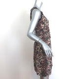 Isabel Marant Etoile Jafney Ruched Leopard Print Mini Dress Brown Silk Size 1