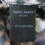 Isabel Marant Etoile Jafney Ruched Leopard Print Mini Dress Brown Silk Size 1