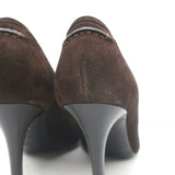 Ralph Lauren Collection Penny Loafer Pumps Dark Brown Suede Size 6