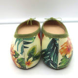 Christian Louboutin Solasofia Flats Hawaii Floral Print Leather Size 36