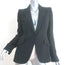 Alexander McQueen Peak Shoulder Blazer Black Crepe Size 42 One-Button Jacket