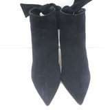Christian Dior La Belle D Bow Ankle Boots Black Suede Size 35.5