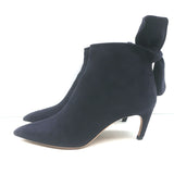 Christian Dior La Belle D Bow Ankle Boots Black Suede Size 35.5
