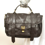 Proenza Schouler PS1 Medium Satchel Dark Brown Leather Crossbody Bag