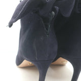 Christian Dior La Belle D Bow Ankle Boots Black Suede Size 35.5