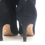 Christian Dior La Belle D Bow Ankle Boots Black Suede Size 35.5