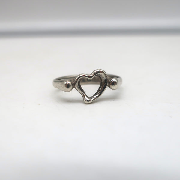 Tiffany & buy Co. Open Sterling Silver Heart Size 4.5