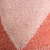 Vanessa Bruno Balloon Sleeve Argyle Sweater Pink Cotton-Blend Size Small