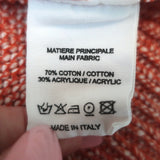 Vanessa Bruno Balloon Sleeve Argyle Sweater Pink Cotton-Blend Size Small