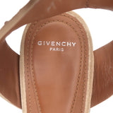 Givenchy Studded Ankle Strap Sandals Beige Suede Size 38.5 Open Toe Heels