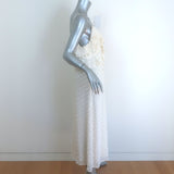 Zimmermann Textured Midi Slip Dress Cream Ruffled Chiffon Size 3