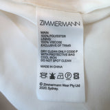 Zimmermann Textured Midi Slip Dress Cream Ruffled Chiffon Size 3