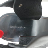 Isabel Marant Jaeryn Sandals Black Leather Size 41