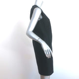 Christian Dior Embroidered Shift Dress Black Wool-Silk Size 38 Sleeveless Mini