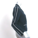 Christian Dior Double Breasted Sweater Jacket Navy Cotton Knit Size 40