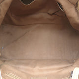 Chanel 2010 VIP Large Chain Strap Quilted Shoulder Bag Beige & Black Leather