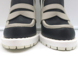 Bottega Veneta Platform Penny Loafer Pumps Black & Gray Leather Size 38