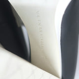 Bottega Veneta Platform Penny Loafer Pumps Black & Gray Leather Size 38