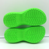Balenciaga x Crocs Pool Slide Sandals Neon Green Rubber Size 36 NEW