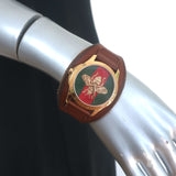 Gucci Le Marche des Merveilles Bee Watch Brown Leather Strap