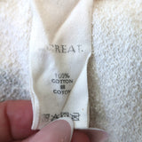 THE GREAT The Slouch Sweatshirt Cream Daisy Stamp Cotton Size 1